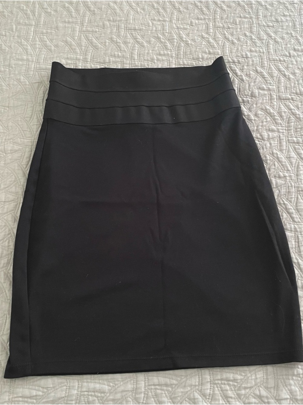 Max Studio Stretch Knit Bodycon Pencil Skirt High Waist Black Size M